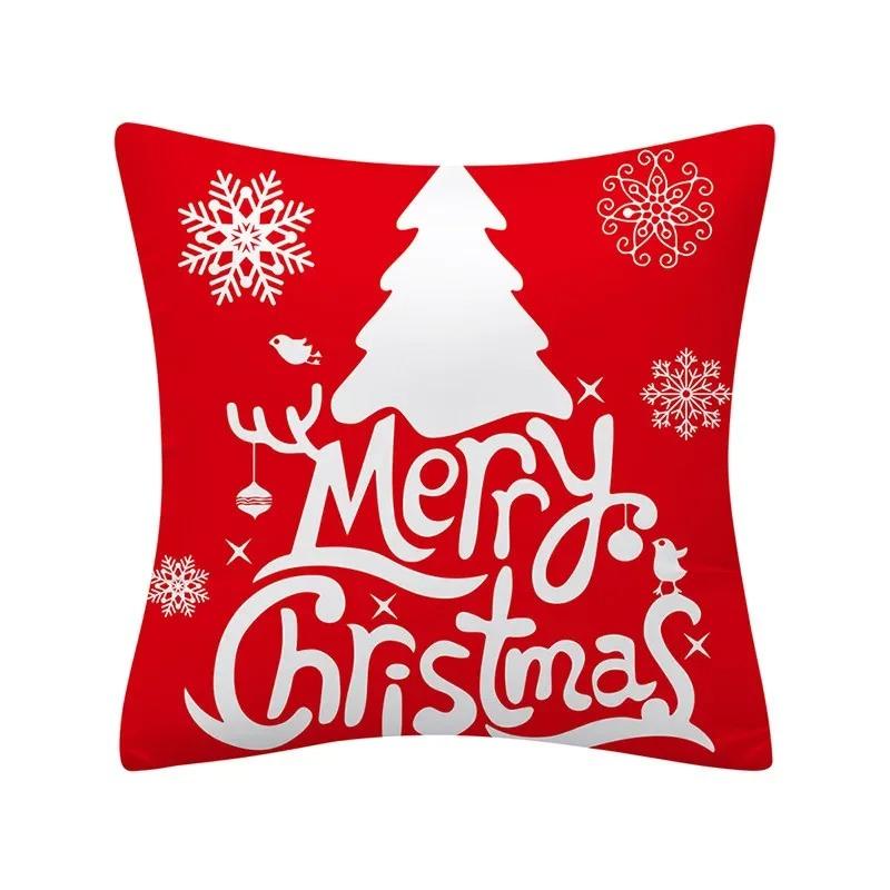 Christmas Themed Pillowcases Car Accessories Office Santa Claus Living Room Sofa Home Pillowcases