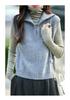 Women's 100% Pure Wool Sleeveless Cardigan Vest - Autumn/Winter Lapel Zipper, Loose & Slimming Knit Sweater