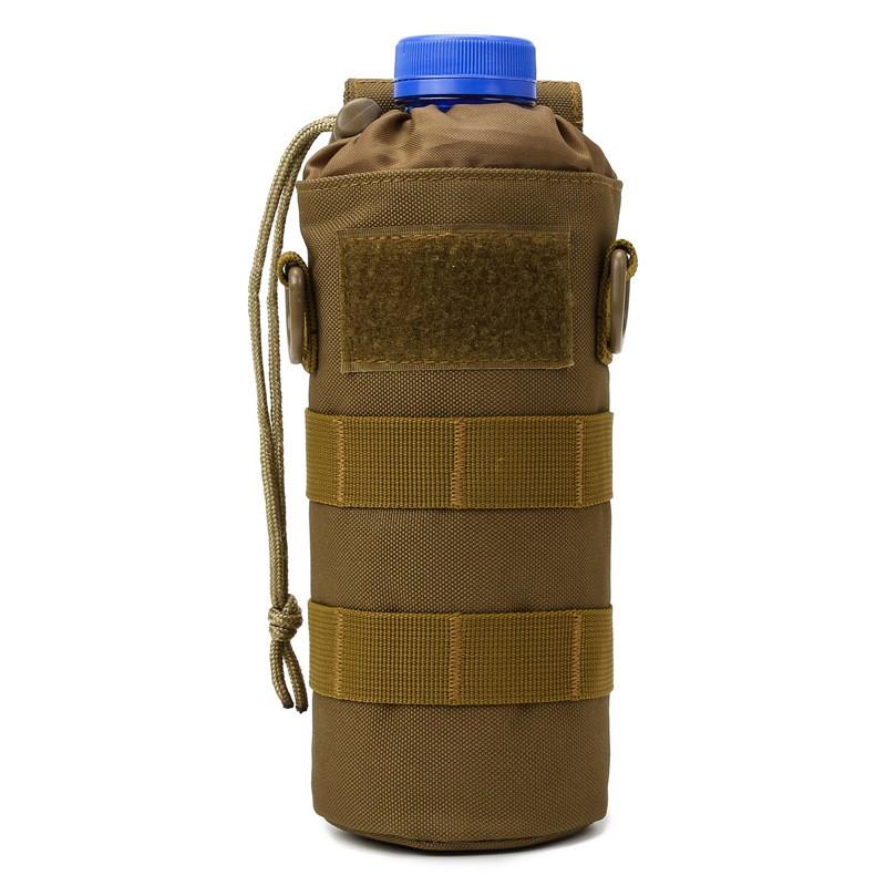 Tactical Water Bottle Pouch Hiking Camping Outdoor Gear Storage Waist Pack Accessory Bag In Camo Black Olive Brown