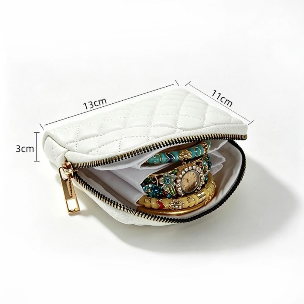 PU Jewelry Storage Case Multi-Layer Compartments Jewelry Organizer Bag New Jewelry Pouch For Women