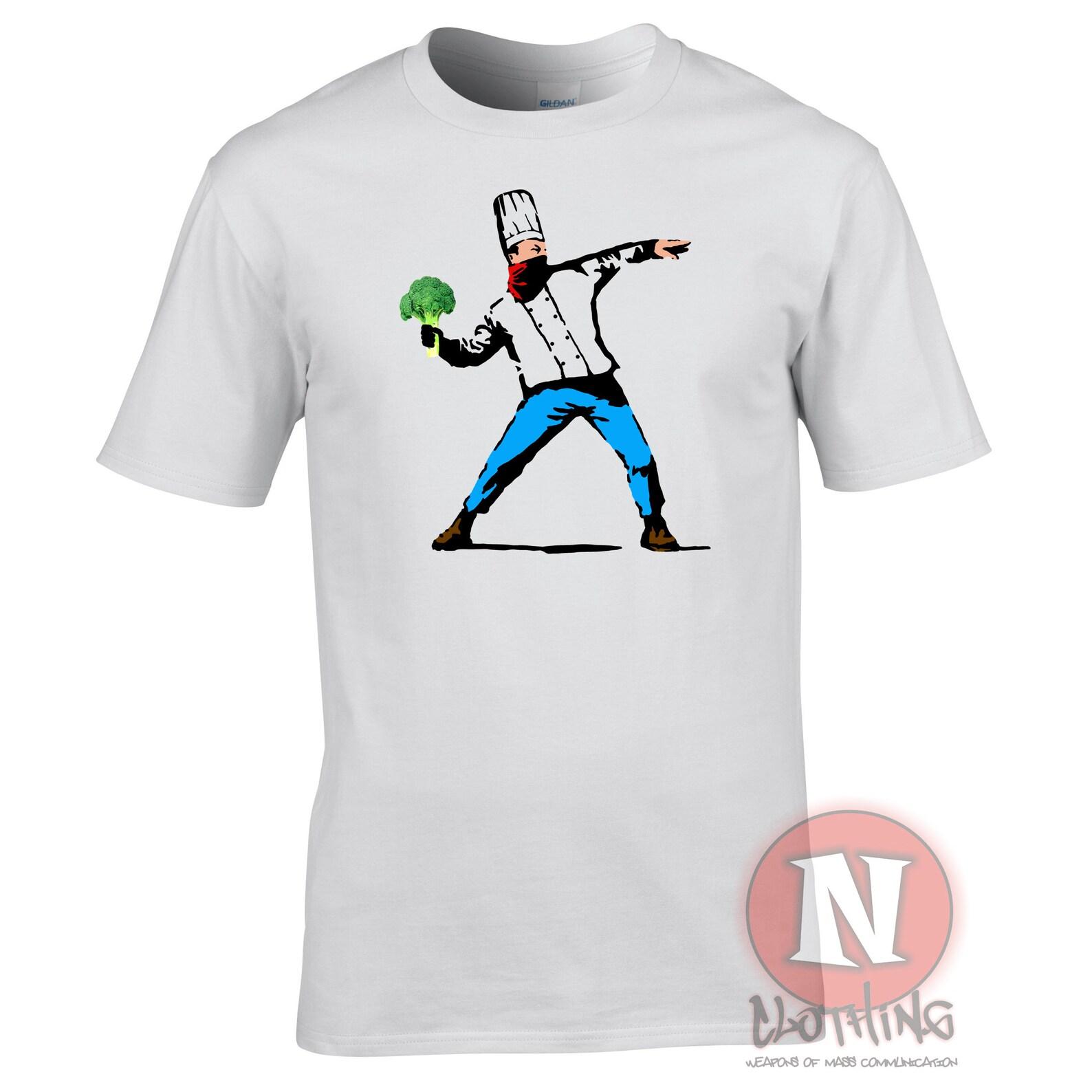 Banksy chef bomber T-Shirt. Another classic from the master of street art and urban artistic expression 4XL