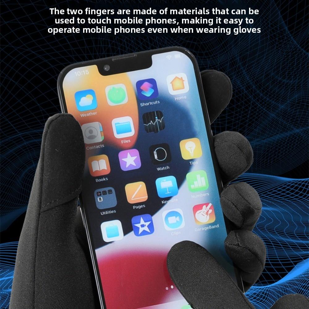 Anti Loss Thick Cycling Gloves Lock Buckle Warm Outdoor Gloves Winter Cycling Gloves  Outdoor