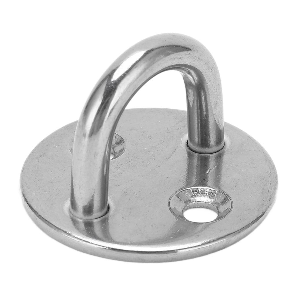 Pad Eye Plate U Hook Round Stainless Steel Heavy Duty Rustproof for Door Boat Hammock Home6MM