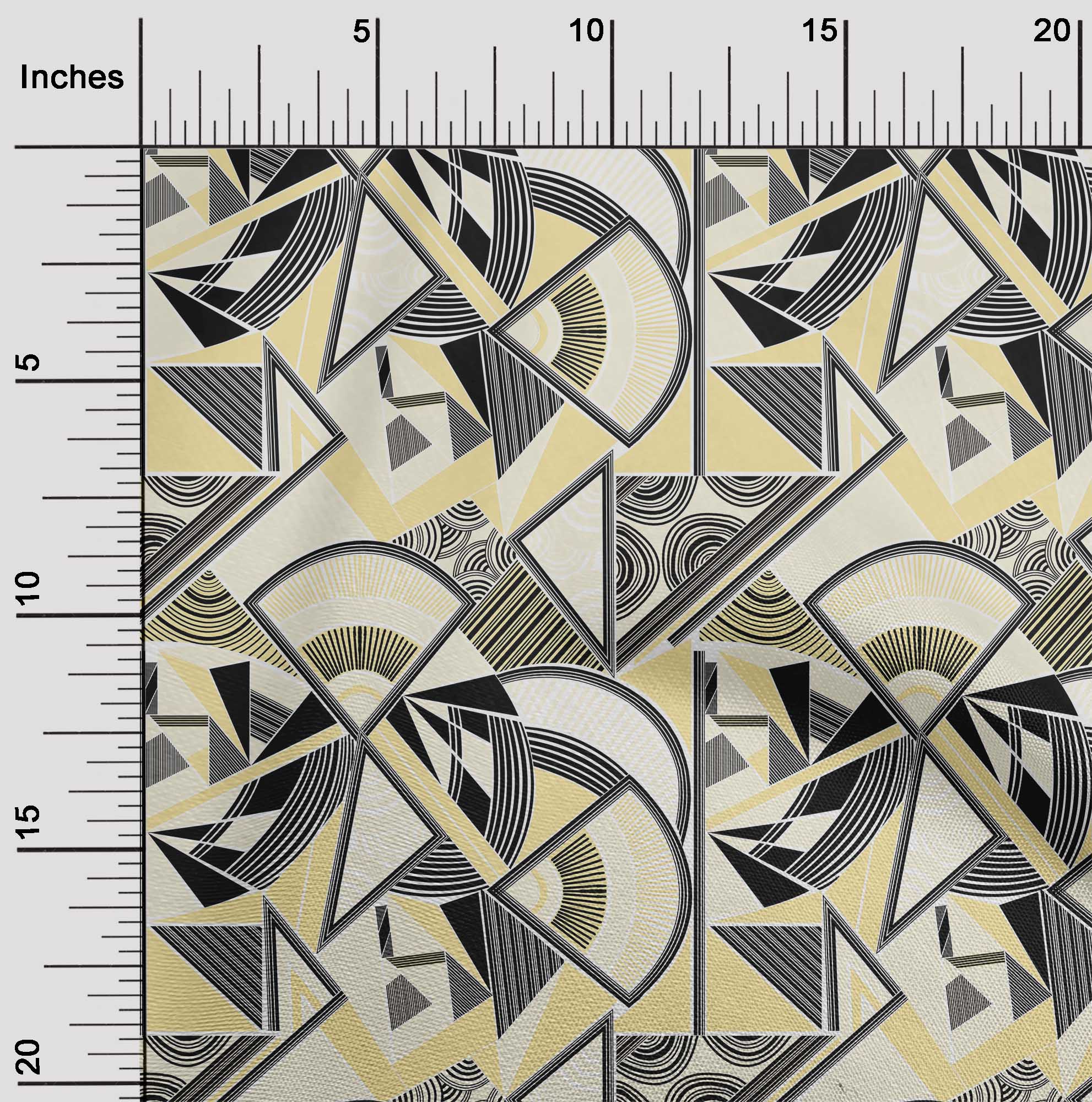 

oneOone Cotton Flex Bright Red Fabric Triangle & Art Geometric Craft Projects Decor Fabric Printed By The Yard 40 Inch 42 Inch Wide - Viscose Chiffon жовтий