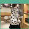 Cartoon Printed Casual Nylon Backpack With Padded Shoulder Straps For Daily Use