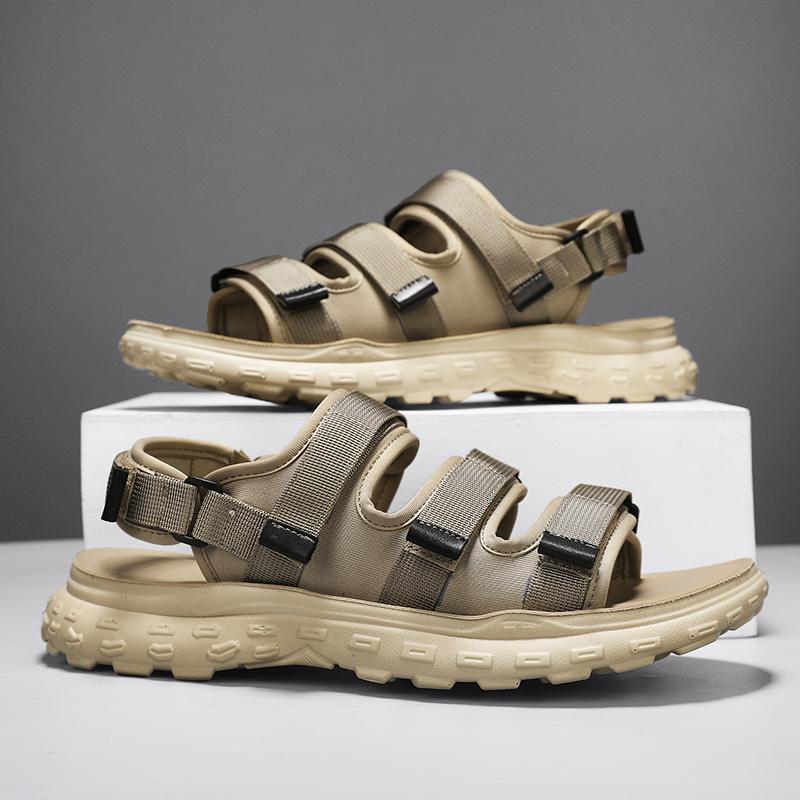 

Мужские сандалии Обувь для мужчин Износостойкие сандалии на плоской подошве Проветривание Мягкие и удобные Толстая подошва Рабочая одежда Нескользящая мода 39 хаки