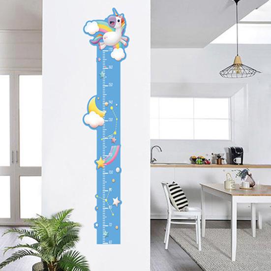 Baby Growth Chart Wall Sticker Peel Stick Adhesive Bedroom Play Room Nursery Cartoon Animal Children Height Measurement Ruler Decal