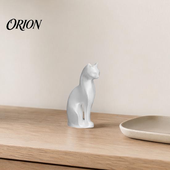 Regalo per Amanti dei Gatti Statuetta, Piccola Scultura Stampata 3D, Animale da Collezione Ornamento da Tavolo per Compleanno Decorazione per Scaffale di Casa, Pezzo d'Arte Versatile