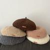 Autumn and Winter New Plush Hat Warm Beret Sweet Thickened Painter Hat Literary Big Head Circumference Pumpkin Hat