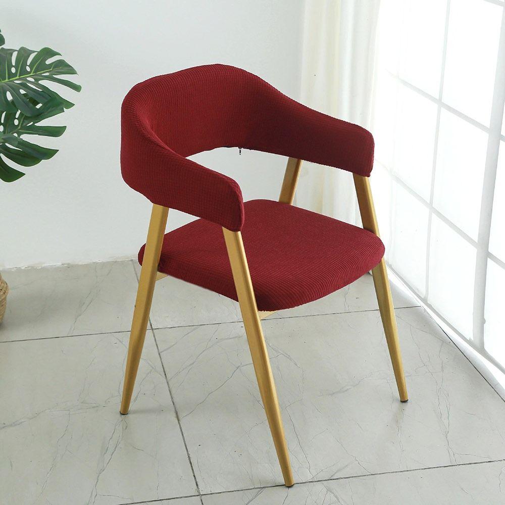 Stretch Fabric Armchair Slipcover Thickened Texture Dining Chair Cover  Dining Room