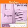 Household Pe Vest Style Trash Bag Pack With Handles For Kitchen Use