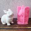 Cute Rabbit Candle Silicone Mold Easter Bunny Aromatherapy Resin Mold DIY Handmade Candle Soap Making Home Craft Ornament Gifts