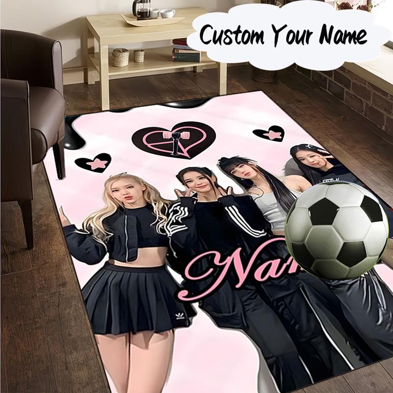 Custom Name K-pop Stars Shine Bright Carpet, Chair Rug,Area Rug for Office Bedroom living rooms bedroom, Doormat decor Christmas fan gifts