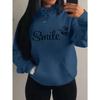 Smile Font Language Butterfly Pattern Hoody For Women Sport Pocket Clothing Cute Multicolor Streetwear Autumn Fashion Hoodies