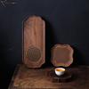 Traditionelles Nussbaum-Tee-Tablett Teekanne Teetasse Massivholz-Tablettmatte Büro Kaffeetassen-Tabletts Heim Teezeremonie-Zubehör