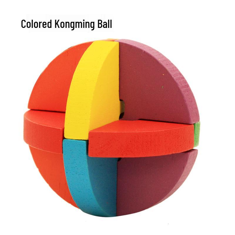 100-Piece Kongming Lock Wooden Puzzle Set for Kids and Adults