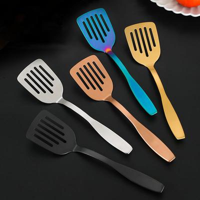 Manche anti-brûlure Spatules en acier inoxydable Cuisine Cuisson Friture Spatule à œufs Poisson Friture Pelle Ustensiles de cuisine Ustensiles de maison
