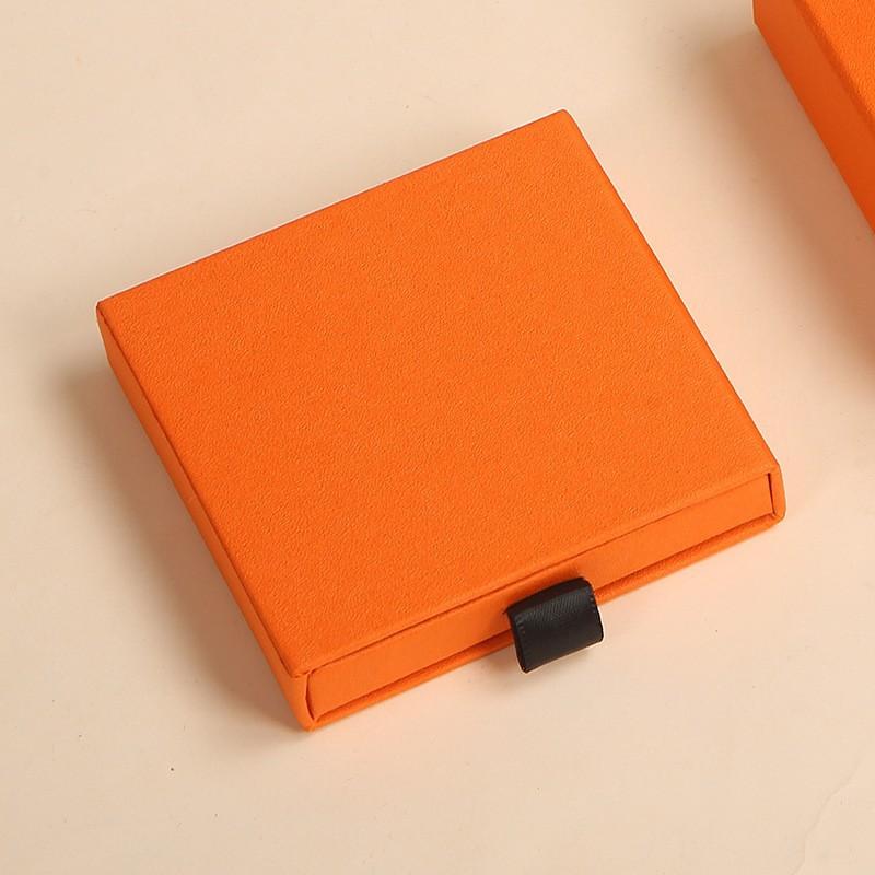 Drawer box pink white jewelry packaging box earrings necklace jewelry box ring pull-out paper box