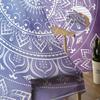Mandala Datura Buddhism Ethnic Voile Curtains Kitchen Living Room Bedroom Decor Tulle Window Treatment Boho Sheer Made Of Polyester