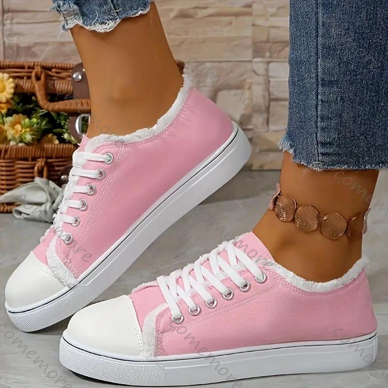 Comemore Women's Skull Pattern Vulcanized Shoes Flat Bottom Lace Up Sneakers Female Casual Breathable Tennis Canvas Shoe