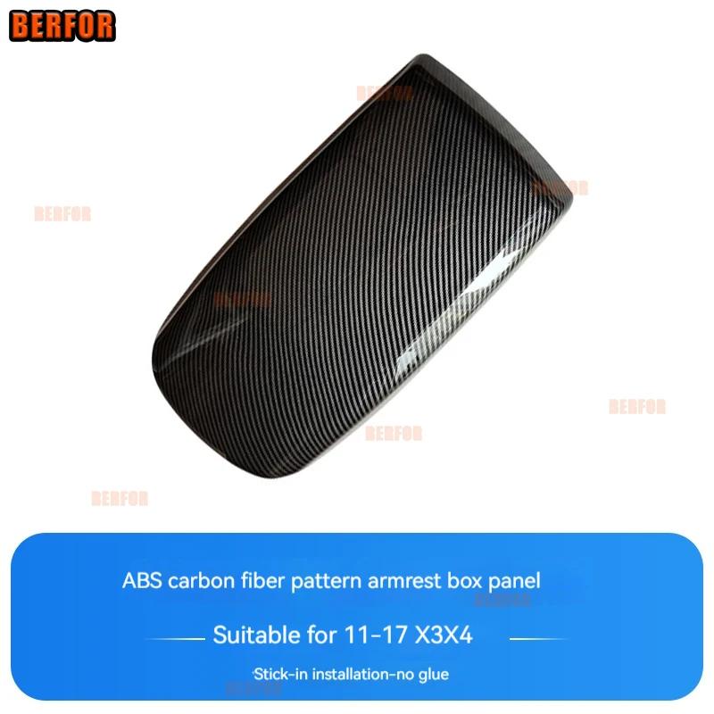 

Carbon fiber Interior Car Center Console Tidying Armrest Box Panel Cover For BMW X3 X4 2011-2022 F25 G01 G08 G02