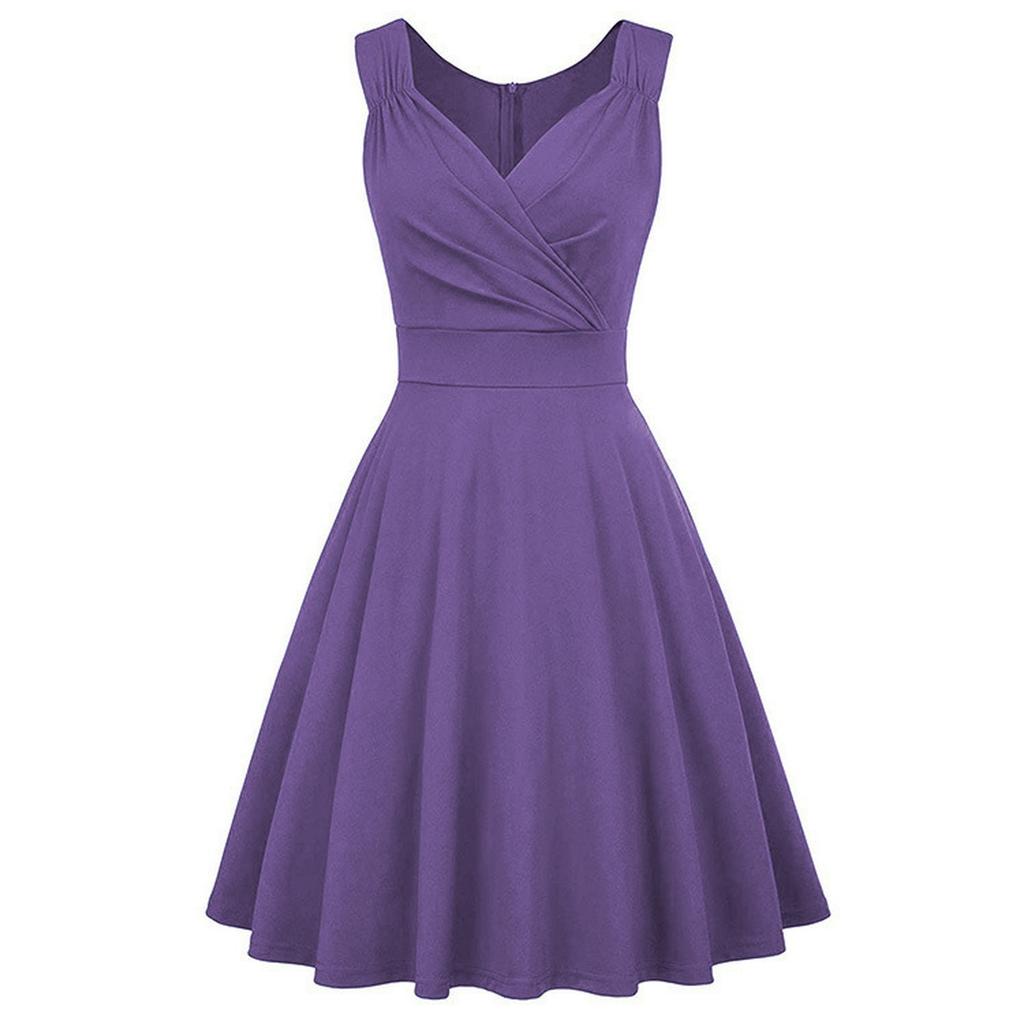 Women's Dress Casual Flowy Dresses  R-neck Vocation Boho Beach Sundress