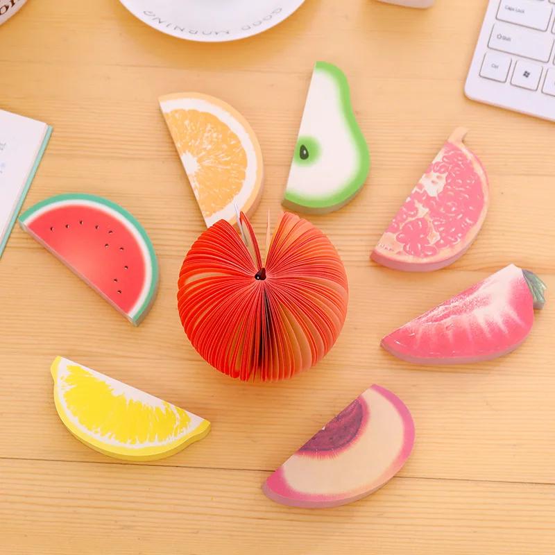 125 Page Fruit Shape Sticky Note Student Note Pads Sticker Planner Sticker Notepad Memo Pad School Office Supplies Apple Orange