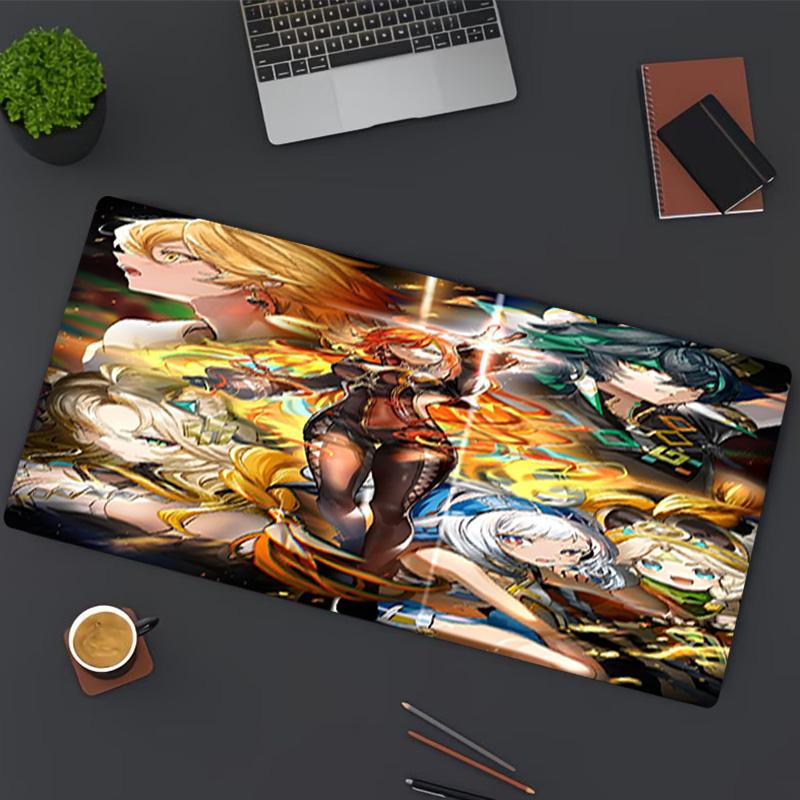 Genshin Impact Print Mouse Pad, for Keyboard Pad Laptop PC Mat for Office Home Use, Desk Decor, Perfect Birthday Gift for Gamers