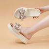 Slippers Female Summer Go Out Thick-soled Bow 2025 New Wear Soft-soled Fashion Fairy One-word Cool Slippers Explosion