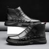 Autumn and Winter New Men's Shoes Velvet Warm Men's Cotton Shoes Snow Boots Genuine Leather Cowhide Men's Boots