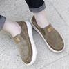Fashion High Quality Men Walking Shoes Suede Leather Outdoor Shoes Light Colour Soft Bottom Loafers All-match Flats Slip on Driving Shoe