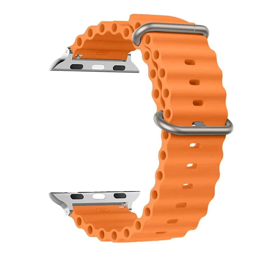 Luksusrem for Apple watch ultra band 49 mm 44 mm 45 mm 41 mm 40 mm 38 mm 44 45 mm 1:1 Originalt havbelte iWatch series 9 8 7 se bånd