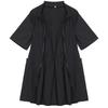 Grooming Workwear Nylon Anti- Static Work Clothes Hair Shirt Uniform Smock with Full Zipper for Cat Shop Black Size