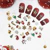 Christmas Alloy Nail Art Decorations: Snowman, Bell, Elk, Tree