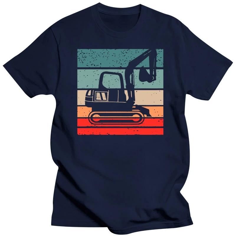 Excavator Retro Style Vintage T Shirts Graphic Cotton Streetwear Short Sleeve Birthday Gifts Summer Style T-shirt Mens Clothing