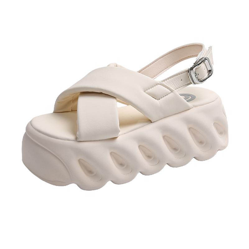 

Модные шлепанцы женские тапочки супер высокие каблуки обувь на платформе удобные резиновые танкетки обувь для женщин сандалии летняя обувь женская 36 бежевый