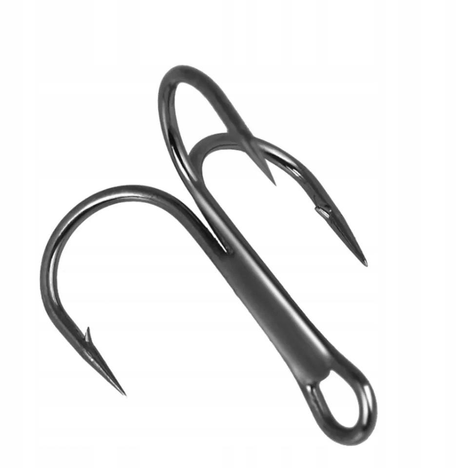 Fishing Hooks, Black Metallic, Diamond-Sharpeted, Box Of 10 Pcs. 6#