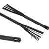 Drum Brush Bundle with Handles, 1 Pair, Retractable Nylon Drum Broom, Percussion Brush, Black, for Jazz, Acoustic, and Rock Bands