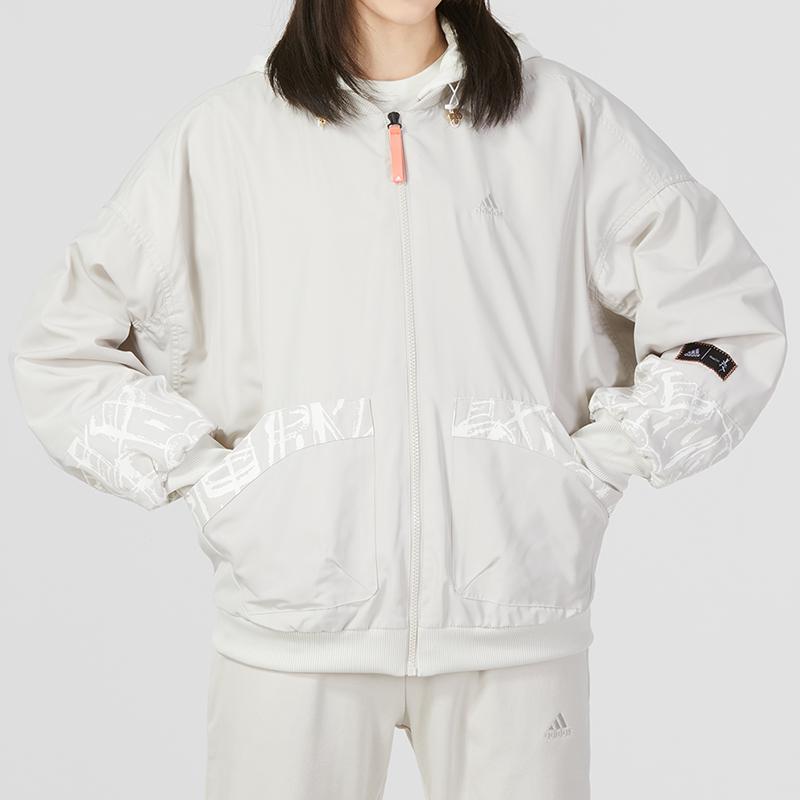 Adidas CNY Warm Hooded Jacket Women Outerwear White HZ2998