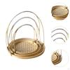 3Pcs Woven Fruit Basket Home Decor Food for Party Kitchen Restaurant