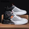 WTEMPO Zapatillas de deporte de verano para hombre, zapatos deportivos transpirables de malla para exteriores, suela gruesa antideslizante, zapatos informales de fondo suave para correr
