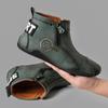 New Popular Large-size Men's High-top Martin Boots with Cotton Thermal Zipper Men's Shoes