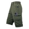 Men's Summer Casual Multi Pocket Cargo Shorts Outdoor Knee Length Work Shorts with Elastic Waistband and Zipper Pockets for Daily Use