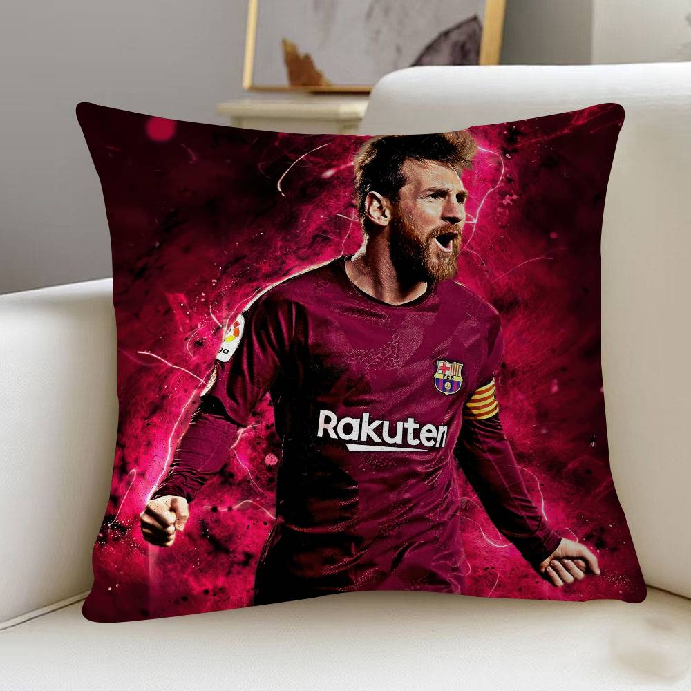 Football M-Messi Pillow Cover Sofa Cushion Cover Home Room Decoration Children Gift