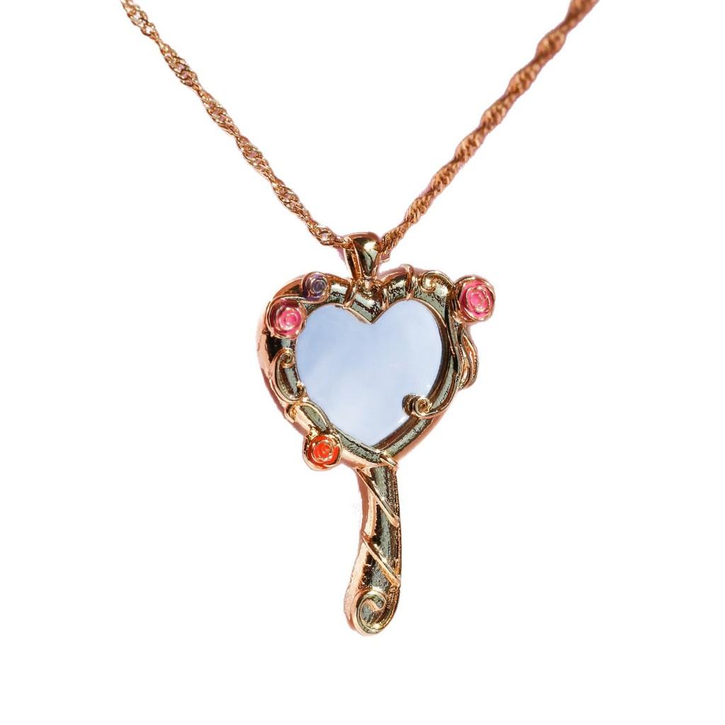In Spired Heart Shaped Necklace With Copper Material And Rhinestone Accents For Daily Wear