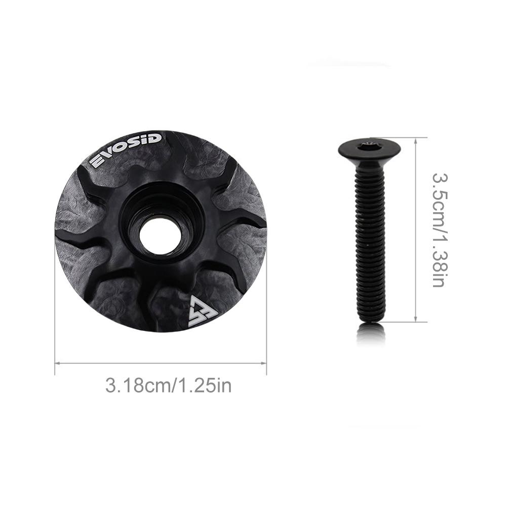 Bicycle Headset Cap with Screw MTB Road Bike Stem Headset Top Cap Cover Aluminium Alloy for Fork Head Tube Cycling Accessories