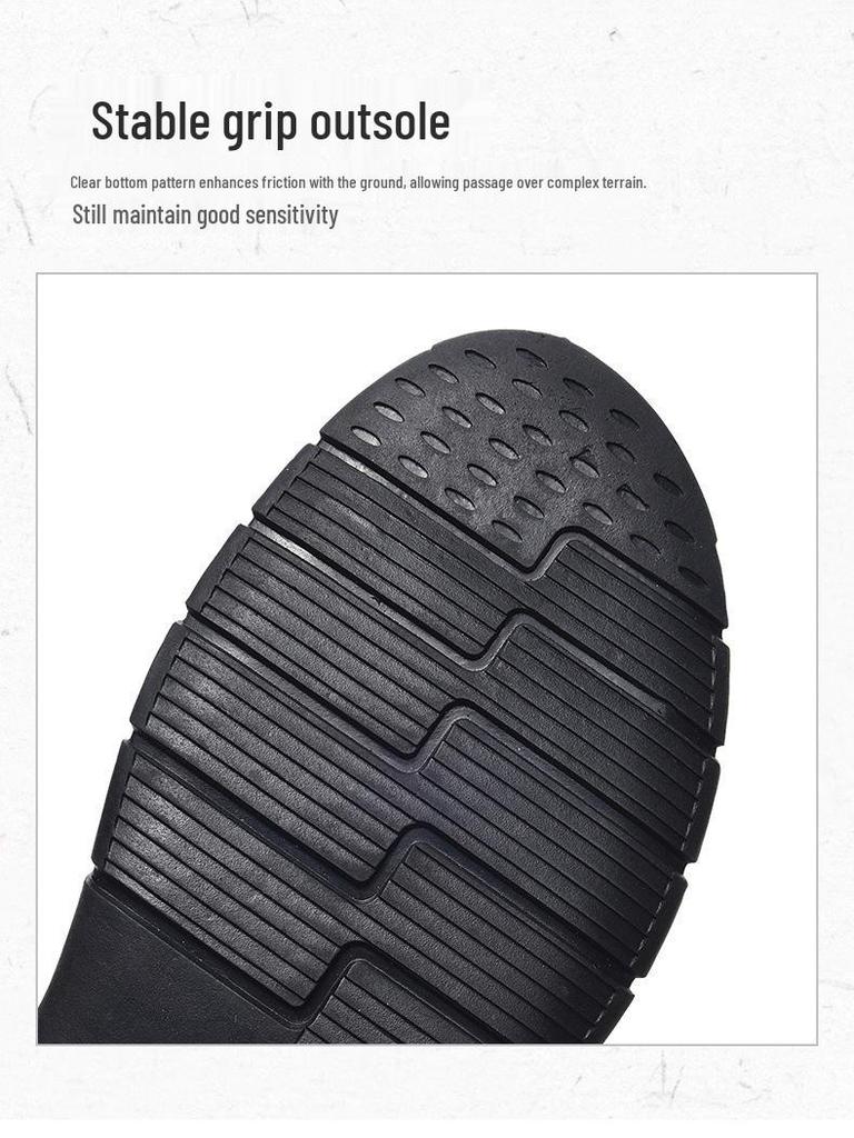 Men's Large Casual Leather Shoes - Soft Sole, Hand-Stitched, Lace-Up for Middle-Aged & Elderly.