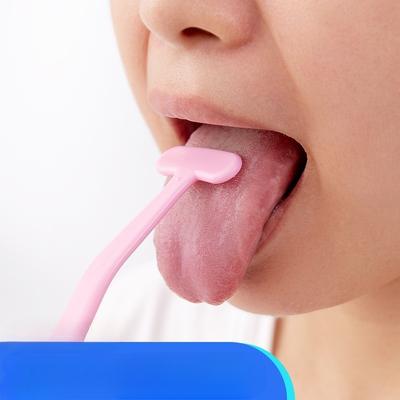 1Pc Tongue Coating Tongue Cleaning Tool Brush Tongue Scraper Adult Oral Care Artifact Fresh Breath To Remove Bacteria