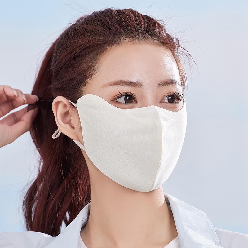 Breathable Cotton Sun Protection Ice Comfort Mask - 3D Outdoor Dustproof with Eye Corner Protection