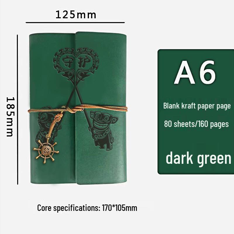 Retro Kraft Paper Loose-Leaf Travel Planner Diary Notebook